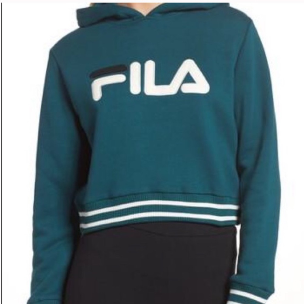 Cropped Fila hoodie from Urban Outfitters